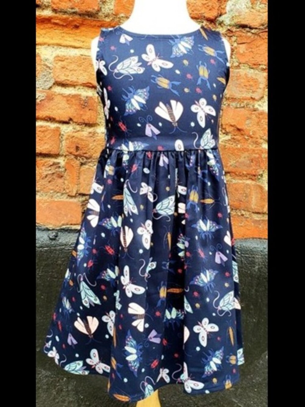 New Eva Rose Bugs & Butterflies Print Girls Dress